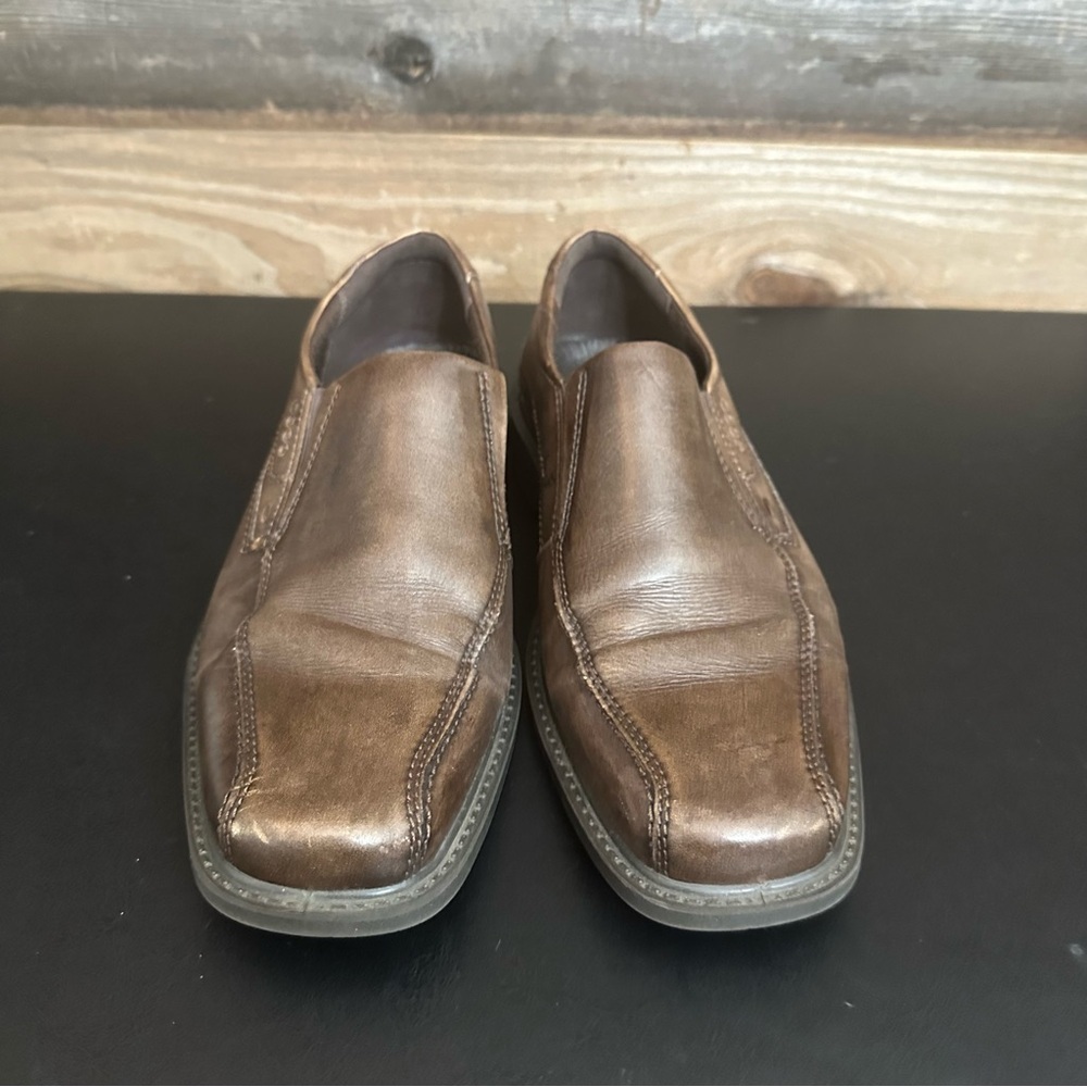 ECCO Century Slip-on Brown Leather Loafer Men's Ecco Size 9 EU 43 Business Shoes - Picture 4 of 8